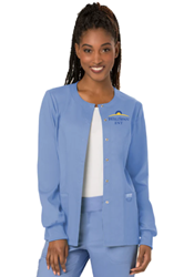 11957- Cherokee Womens Workwear Revolution Scrubs Snap Front Warm-up Jacket  