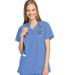 11992- Cherokee Workwear Womens Mock Wrap Tunic    