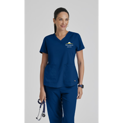 12142- Greys Anatomy Womens Scrubs Classic Fit Two Pocket Scrub Top   