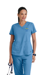 13162- Greys Anatomy Womens Scrubs Classic Fit Two Pocket Scrub Top   