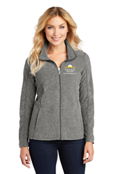 13320-Port Authority® Ladies Heather Microfleece Full-Zip Jacket    