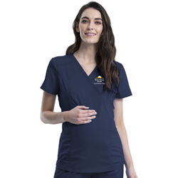 13414- Cherokee Workwear Revolution Maternity Mock Wrap Top  