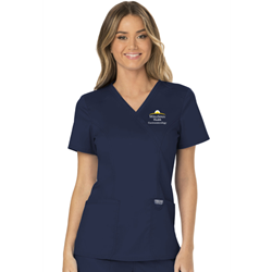 13414- Cherokee Workwear Revolution Womens Mock Wrap Tunic 