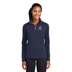 13414-Sport-Tek® Ladies Sport-Wick Textured 1/4-Zip Pullover    