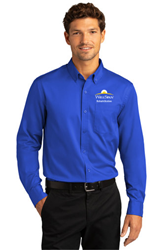 2021-Port Authority Long Sleeve SuperPro React Twill Shirt 