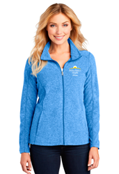 7884-Port Authority® Ladies Heather Microfleece Full-Zip Jacket 