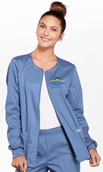 CR- Cherokee Womens Zip Front Warm-Up Jacket   