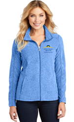 CR-Port Authority® Ladies Heather Microfleece Full-Zip Jacket   