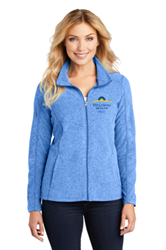 PACU-Port Authority® Ladies Heather Microfleece Full-Zip Jacket  